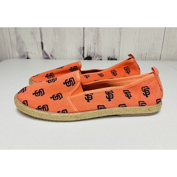 San Francisco Giants MLB Womens Size Large Team Beans Canvas Slip-on Shoes - Picture 1 of 4